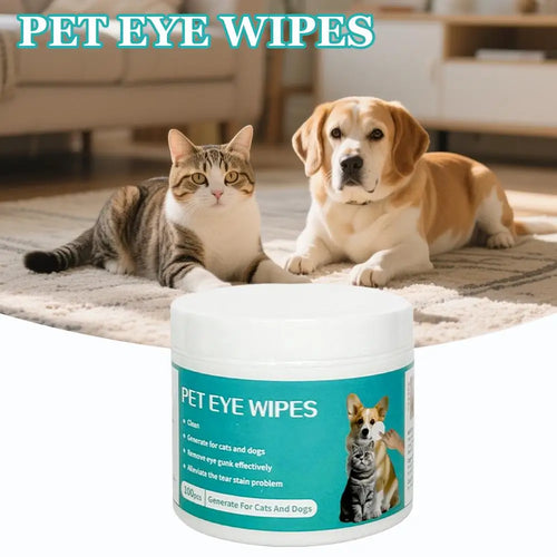 Pet Eye Wipes to Remove Tear Marks Cleaning Wet Tissues for Cats Dogs Mild Non-irritating Eye Care Wiping Tissues Eye Cleaning